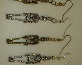 Earrings Fraternal Fraternity Twin Skeleton Skull Bones Punk Goth Emo Halloween Costume Cosplay Day Of The Dead Dia De Los Muertos Death