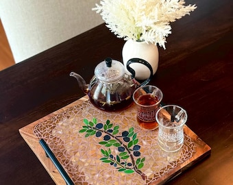 Unique Handmade Olive Branch Serving Tray