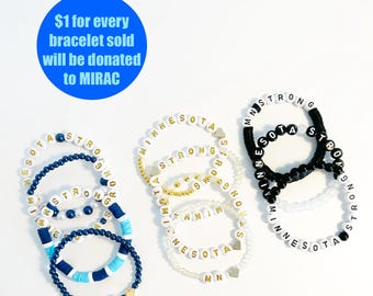 Minnesota Strong Bracelet | Fundraising Bracelet | 18k Gold Plated