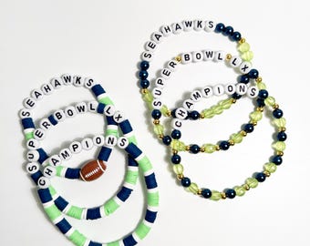 Mistrzowie Super Bowl LX | Bransoletki NFL Seattle Seahawks