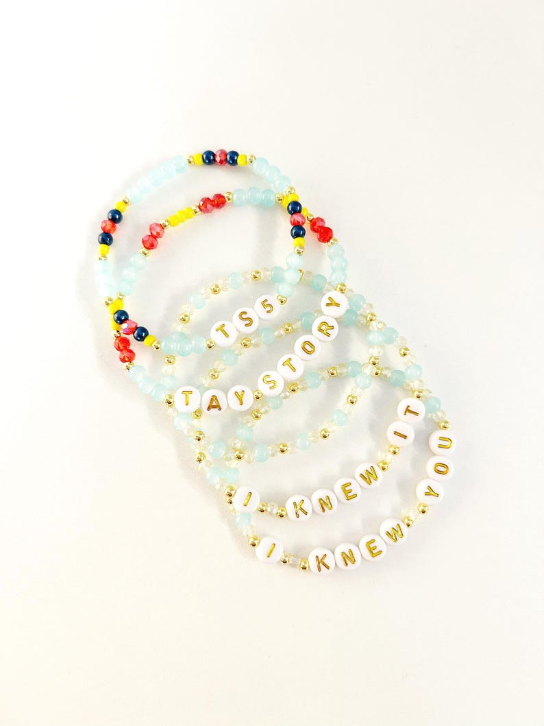 Toy Story 5 Inspired Friendship Bracelets | I Knew It, I Knew You | TS5 | Tay Story | 18k Gold Plated Beads Set of all five