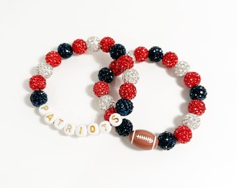 Bransoletka futbolowa NFL New England Patriots