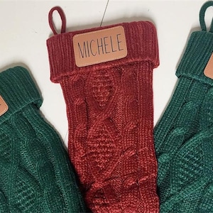 Individueller Weihnachtsstrumpf mit Lederpatch