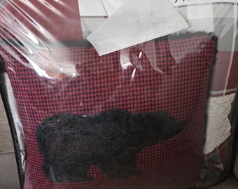 Juego de cama tamaño queen con temática de cabaña