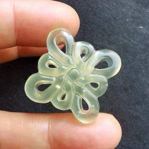 natural Jade Knot Pendant: Yellow Green Carving Amulet Talisman