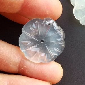 Flower Carved "xiuyu" natural white jade stone Pendant link,charm gemstone bead Amulet Talisman pendant Necklace Jewelry
