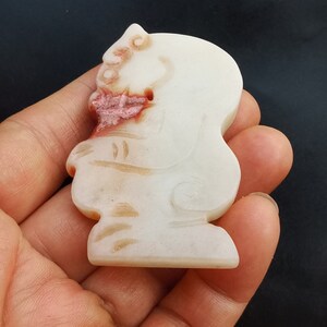 Carved Dragon natural Jade stone Pendant link,Double Face,Animal Necklace wholesale gemstone bead jewelry supplies
