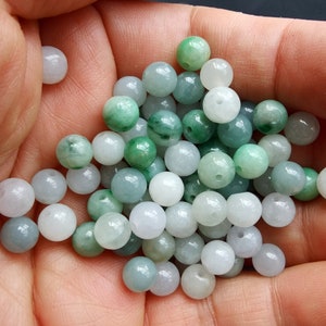 5mm Round smooth,spacer,natural jadeite stone beads, Round smooth  Grade A Natural jade stone, Amulet beads, wholesale jadeite loose beads