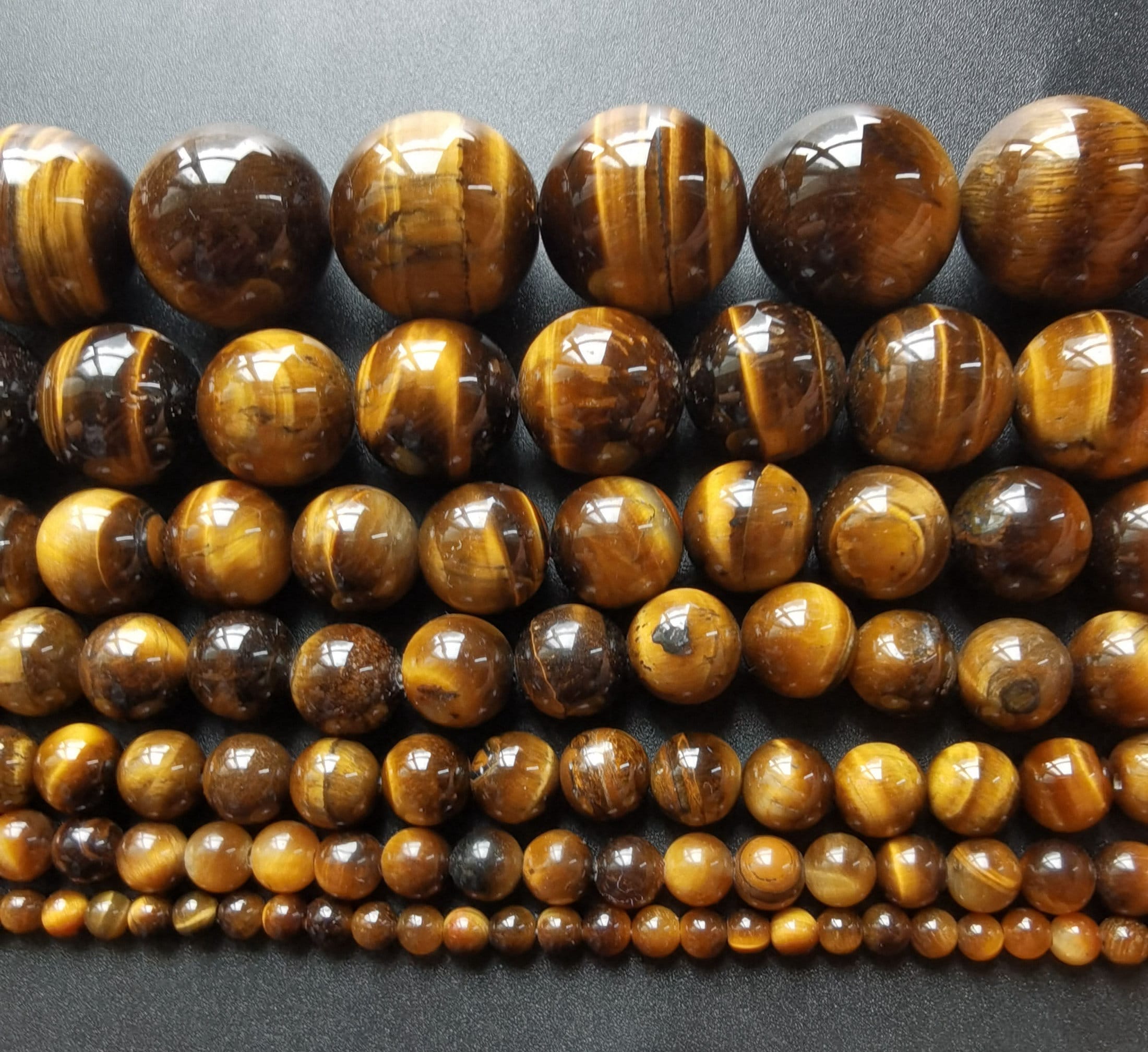 4mm-20mm,Round smooth yellow tiger eye stone strand, 4mm,6mm,8mm,10mm,12mm,14mm,16mm,18mm,20mm, wholesale stone beads,full one strand,15.5"