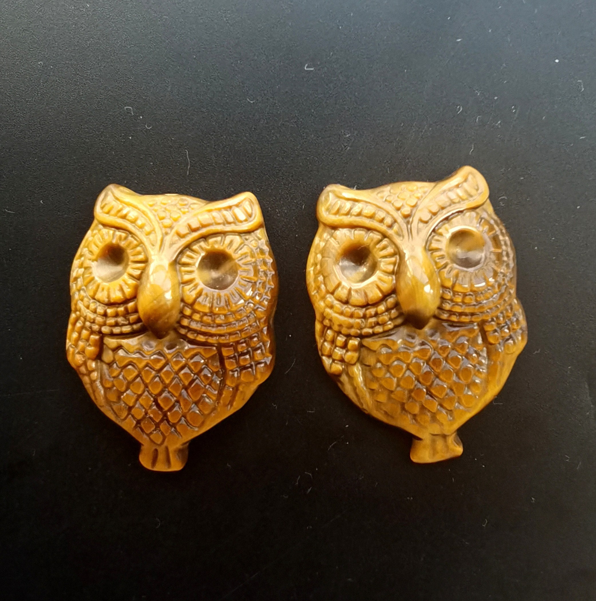 owl yellow Tiger eye stone pendant,Carved natural stone, Amulet Necklace Pendant Jewerly