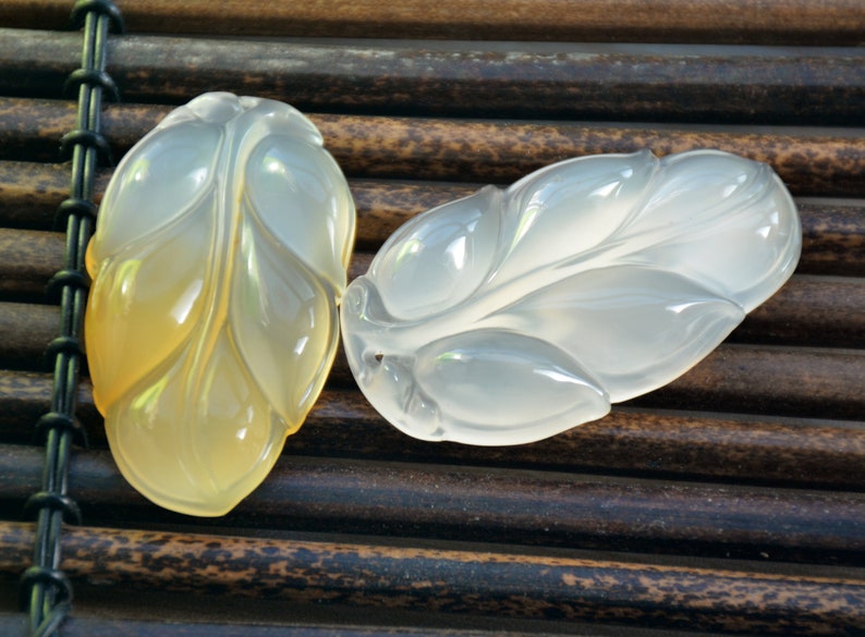 oval Charm red agate white agate bead Leaf agate pendant head Carved calcedony agate pendant bead Amulet Chalcedony c1 Gemstone bead