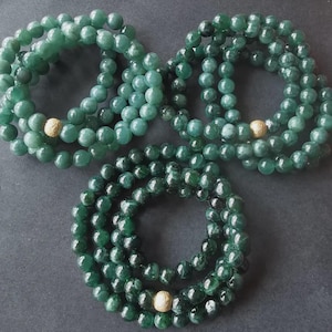 108beads,Round natural Guatemala blue green jadeite stone Healing Stone Yoga Prayer necklace,7mm Grade A,stone bracelet,Unisex Amulet mala