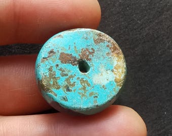 Perles Véritables Turquoise – Forme Ronde, 10/11 Mm, 9 Pièces, Loose, Inde