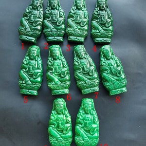 guanyin bodhisattva carved green jade stone pendant,Oval Gemstone bead,for making Handmade Jewelry Necklace Pendant link