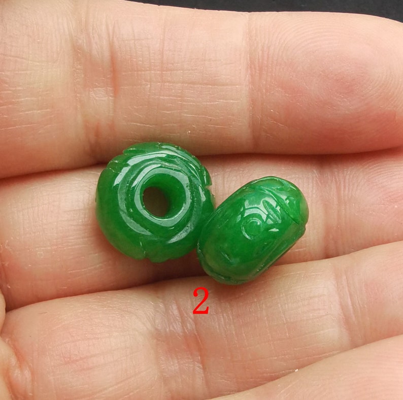 Donut,Circle Coin,Barrel,Dread green Jade stone,carving jade,Dreadlock,Dread Accessories,Hair Beads,Amulet Necklace Pendant Jewelry MG 2# Rondelle 14mm