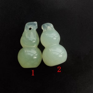 3D geschnitzter Jade-Kürbis-Anhänger: Natürliches Ciuyu-Edelstein-Amulett