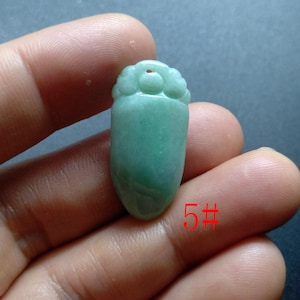 Teardrop melon Jadeite pendant head, Carved Grade A Natural jadeite jade stone, Burmese jade Amulet necklace Pendant, Gemstone bead jewelry
