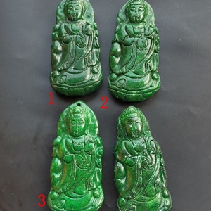 guanyin bodhisattva carved green jade stone pendant,Oval Gemstone bead,for making Handmade Jewelry Necklace Pendant link