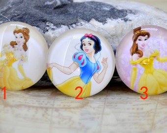 Circle Yellow Fairy Princess Handmade photo glass cabochon dome bead 10mm 12mm 14mm 16mm 18mm 20mm 22mm 25mm 30mm For Ring Necklace Bracelet