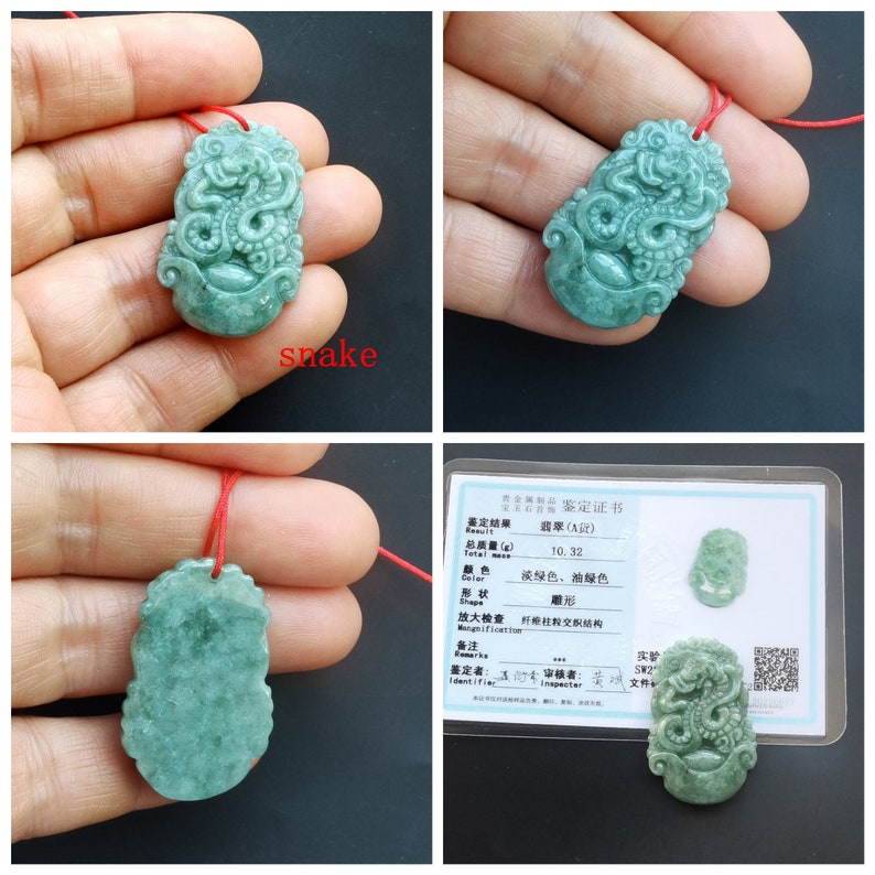 Certifiedchinese Zodiac Natural Jadeite Pendantgrade - Etsy