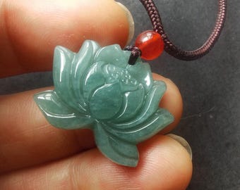 天然A級翡翠墨緑道教ペンダント、太古の天主と老子 - Etsy 日本
