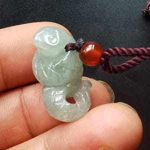 Chinese zodiac 3D snake carving natural Burmese jadeite jade stone garnet pendant,Grade A,gemstone bead,Amulet for making handmade jewelry