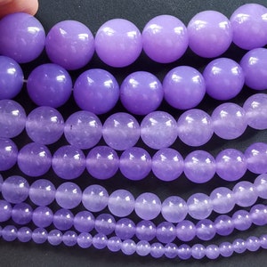 Round Lavender Jade strand,4mm 6mm 8mm 10mm 12mm 14mm 16mm,charm jade stone, loose beads, diy beads,gemstone, full one strand 15.5&quot;