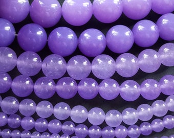 Round Lavender Jade strand,4mm 6mm 8mm 10mm 12mm 14mm 16mm,charm jade stone, loose beads, diy beads,gemstone, full one strand 15.5"