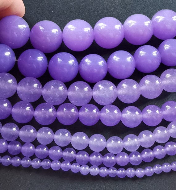 Perle di giada rossa naturale della Malesia - 1 filo, perle di giada rossa, perle di pietre preziose rotonde, perle distanziatrici rotonde da 6 mm, perle di pietra naturale - Italia