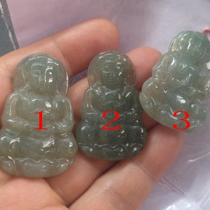 Guanyin Bodhisattva jadeite pendant, Carved Grade A Natural jade stone, green Burmese jade, Amulet necklace Pendant, Gemstone bead jewelry