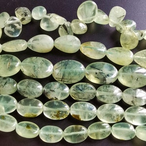 15.5" LARGE NATURAL Green Prehnite Nugget ~48 Beads 10x mm K5117 15-20 15.5" LARGE NATURAL Green Prehnite Nugget ~48 Beads 10x mm K5117 15-20