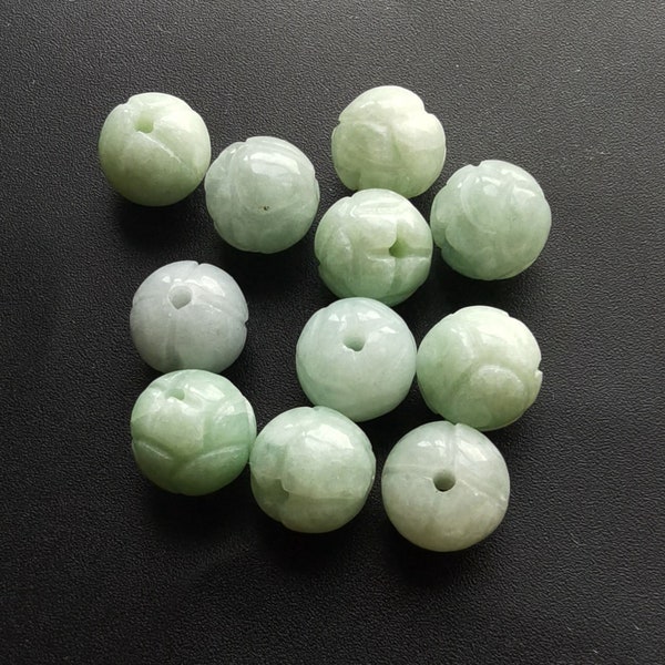 flower caps natural jadeite stone beads, Carved Grade A Natural jade stone, Burmese jade,Amulet beads, wholesale jadeite