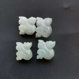 Charm 3D Zodiaco cinese, scimmia, perle di giadeite naturale, pietra di giada naturale di grado A intagliata, giada birmana, perle di amuleto, giadeite all'ingrosso