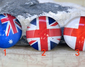 Circle Blue country's flag photo glass cabochon dome bead10mm 12mm 14mm 16mm 18mm 20mm 22mm 25mm 30mm Earring Ring Necklace Bracelet Jewelry