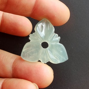 Flower Carved "xiuyu" natural green jade stone Pendant link,charm gemstone bead Amulet Talisman pendant Necklace Jewelry