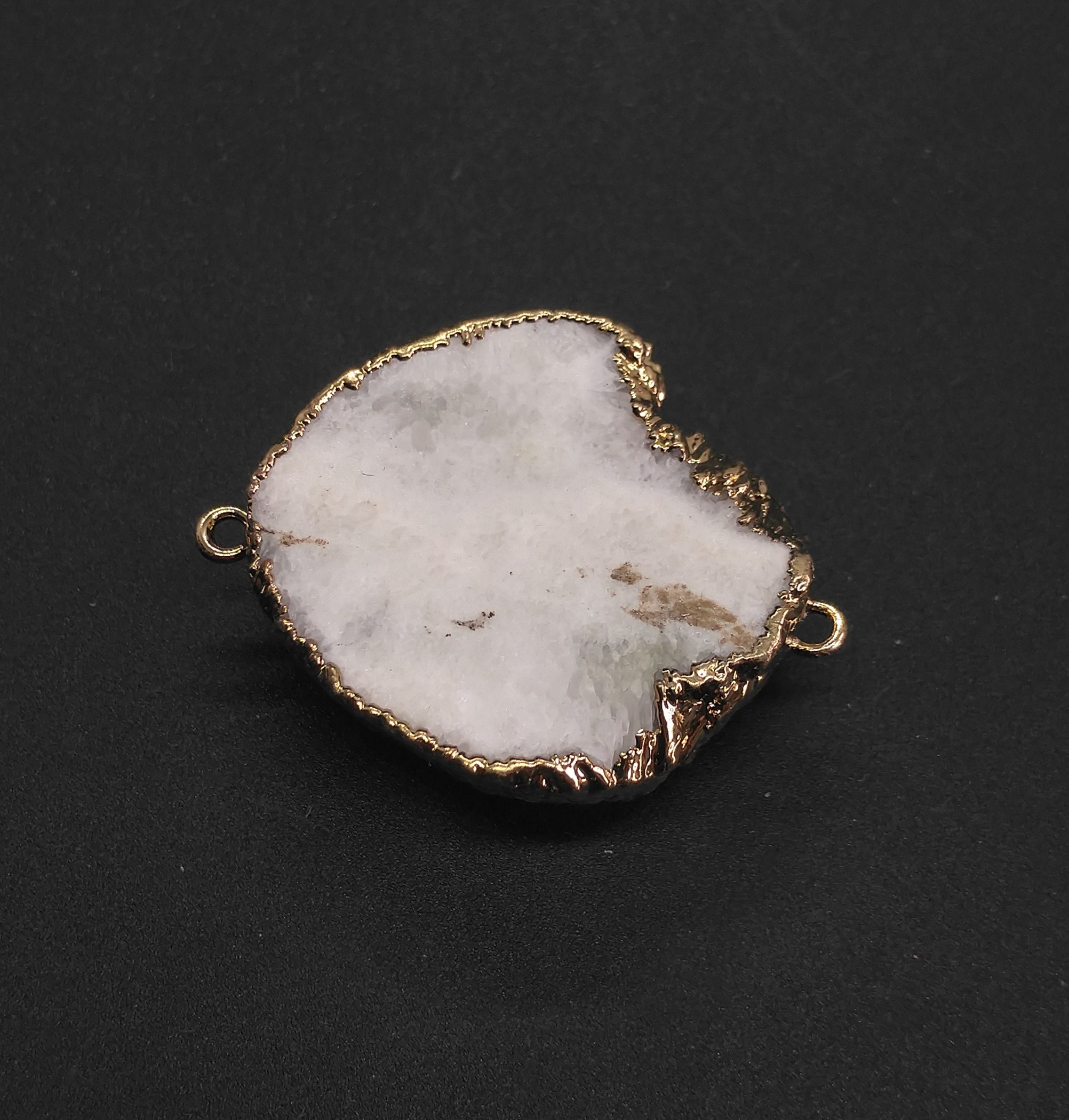 Collier Pendentif Druzy En Agate Géode - Électroforme Doré, Marque BUTW, Neuf Avec étiquettes