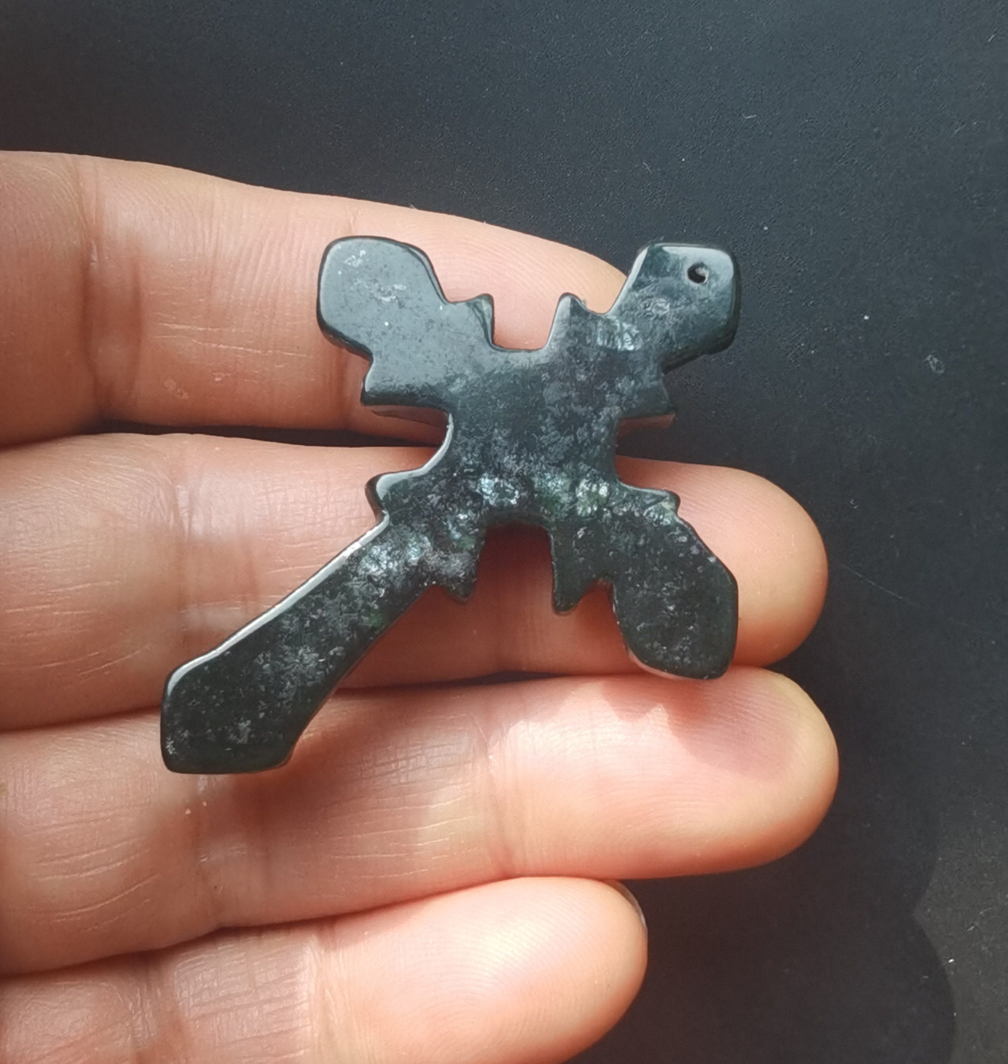 Collana Con Croce Di Giada, Giada Nefrite Canadese, Ciondolo Con Croce Di Giada Canadese, Ciondolo Con Giada Nefrite, Collana Con Croce Di Giada Verde, Giada Per Uomo. - Italia - Foto 4