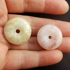Sale on,Donut natural yellow rose pink jade stone pendant,Crystal Healing,Chakra,Reiki,Chakra,Amulet handmade Jewelry Link