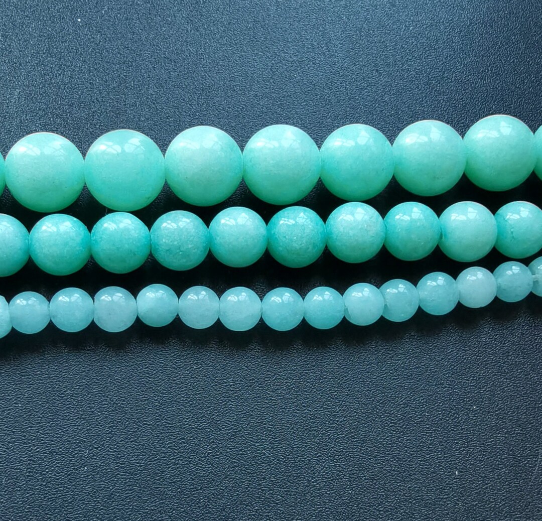 Round Light Green Jade Stone Strand,4mm,6mm,8mm, Charm Jade Stone