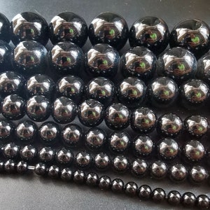 Round onyx,black Agate stone, 4mm 6mm 8mm 10mm 12mm 14mm 16mm 18mm 20mm,Healing Semi-precious Gemstone bead, for Making Full 1 Strand 15.5&quot;