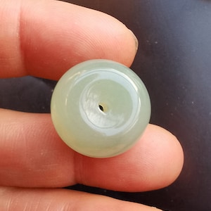 Circle good lucky Donut natural green chinese xiuyu jade stone pendant,earring beads,Amulet for making handmade Necklace Pendant Jewelry MX