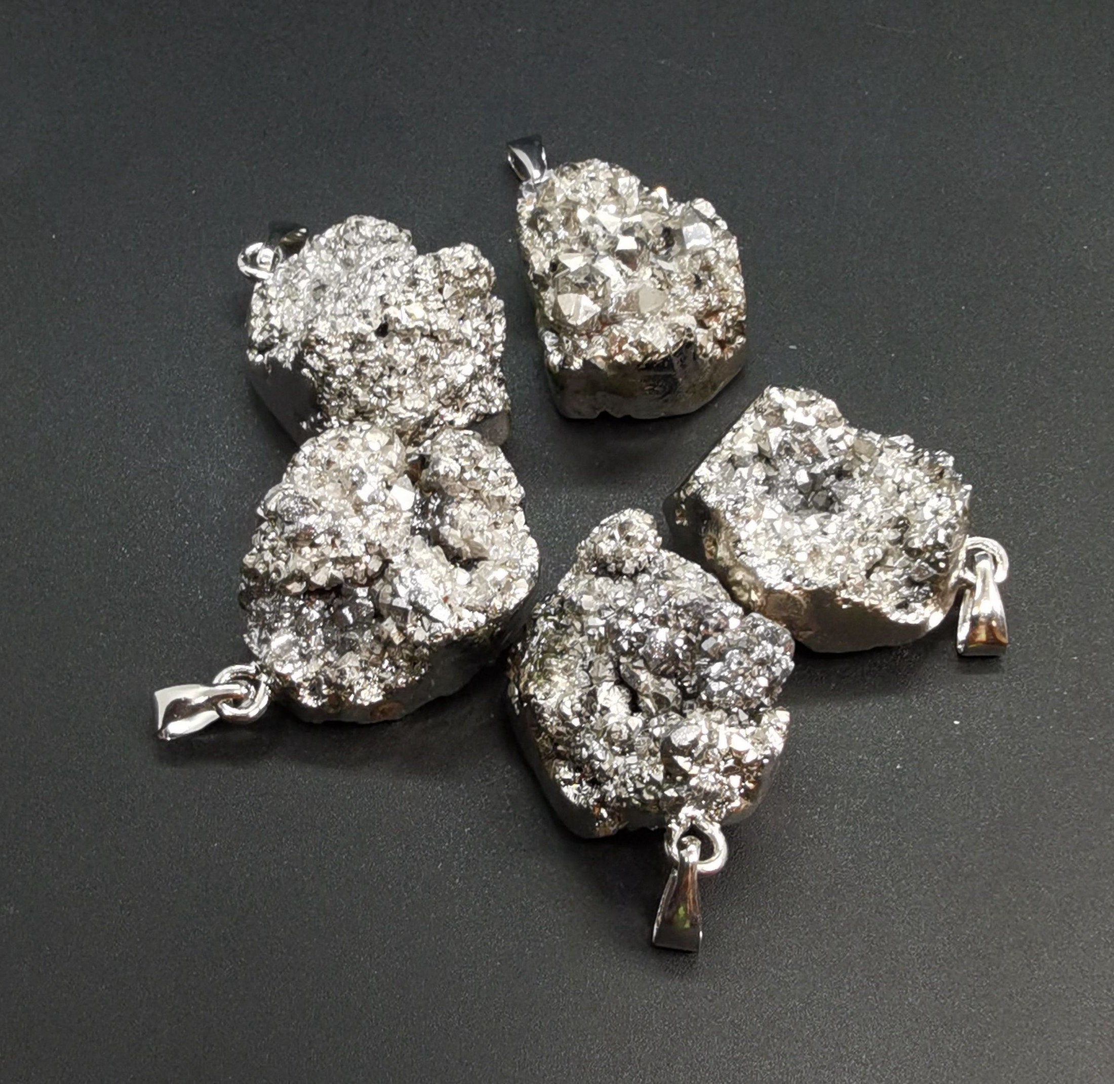 Raw Silver Quartz Cluster Crystal Titanium beadsdruseHealing Etsy