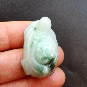 Burmese Jade Dragon Turtle Pendant: Grade A Jadeite Amulet