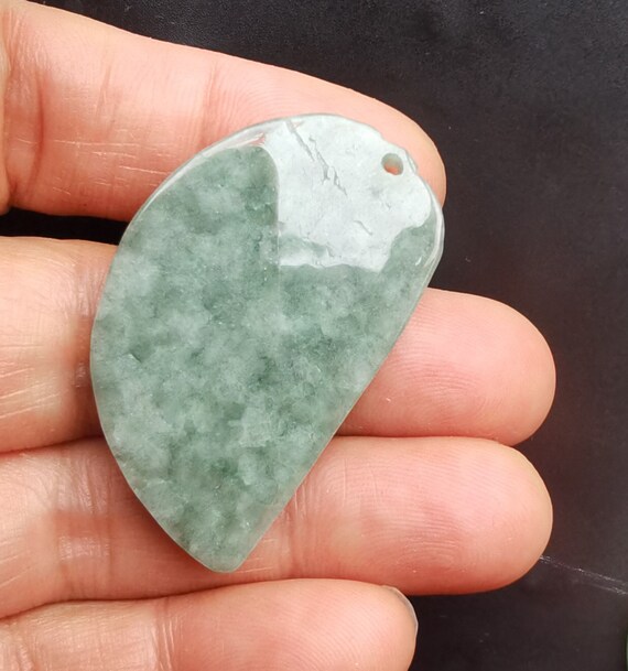 Pendentif Phénix En Jade Vert Clair - Bijou Fantaisie Unisexe, Neuf Avec Petits Défauts