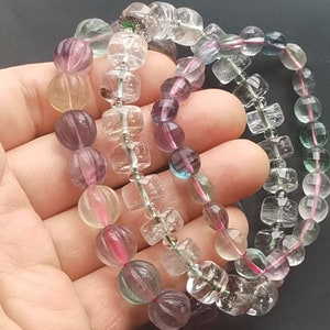 Faceted,Pumpkin,Coin fluorite,Rondelle Green Phantom natural quartz crystal stone bracelet,Untreated,gemstone bead Amulet Stretch bracelets