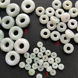 Naturliga jadeitmunkpärlor: Stenberlock av klass A (4 mm-12 mm)