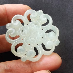 Hollow Flower love heart Carving natural white xiuyu jade stone pendant link,Amulet Mythical for making handmade Necklace Jewelry MX