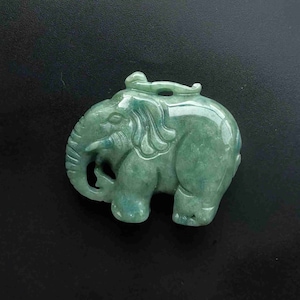 Certified,carved 3D elephant,Natural green Jadeite Jade stone pendant,Grade A,Amulet animal necklace Pendant,Gemstone bead jewelry