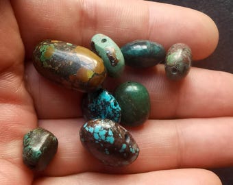 Superbe collier turquoise naturelle de 6 à 16 mm pour femme,Pierre