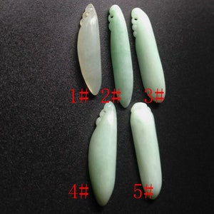 Teardrop melon Jadeite pendant head, Carved Grade A Natural jadeite jade stone, Burmese jade Amulet necklace Pendant, Gemstone bead jewelry